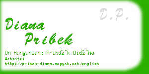 diana pribek business card